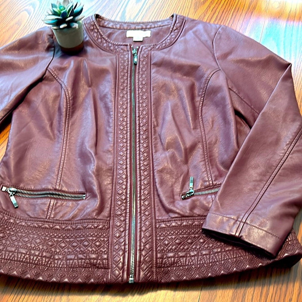 Christopher & Banks faux leather jacket